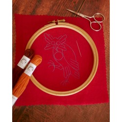 La chouette : Kit de broderie médiévale pour débutant