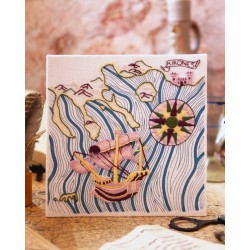 Kit de broderie d'une carte marine ancienne