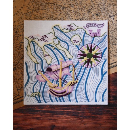 Kopie van Troie - Kit de broderie d'une carte marine