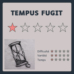 Kit de broderie noire : Tempus Fugit