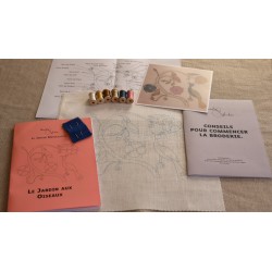 Kit de broderie médiévale : le Jardin aux Oiseaux