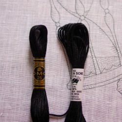 Kit de broderie noire : Tempus Fugit