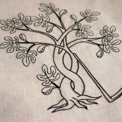 Kit de broderie noire : l'arbre de vie