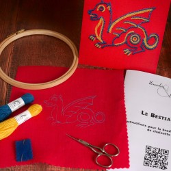 Kit de broderie débutant : Le Dragon